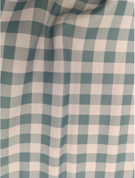 Tela para Mantel cuadro vichy menta, anti manchas