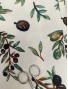 Tela para Mantel aceitunas y ramas de olivo, anti manchas