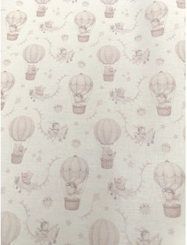 Tela de algodón  globos y avionetas, en 280 cm