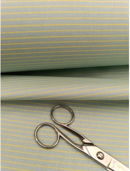 Tela de algodón  rayas verdes, en 280 cm