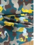 Tela crepe bielastico estampado militar