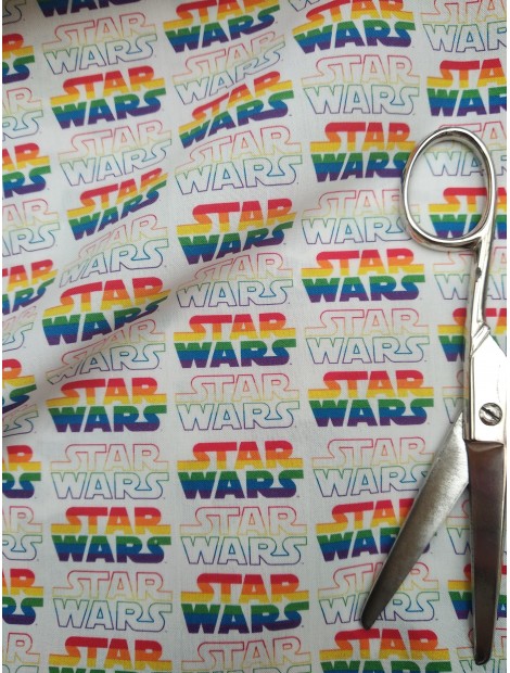 Algodón  Logo multicolor de  Star Wars