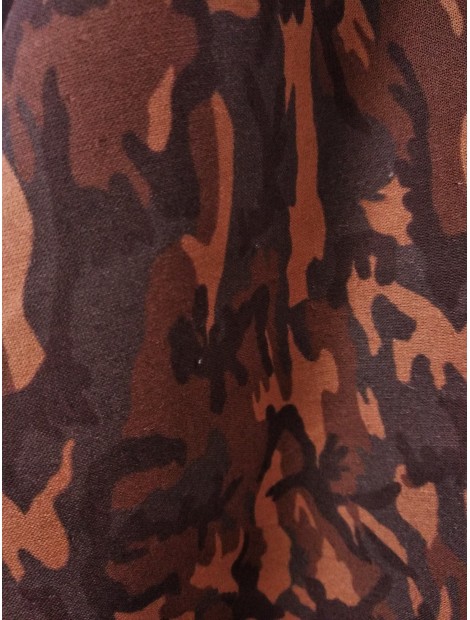 Algodón  estampado militar marrón
