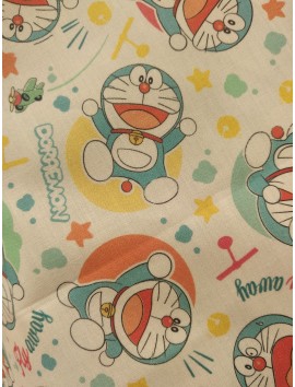 Tela de algodon con dibujos de Doraemon