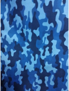 Tela de algodón camuflaje militar azul