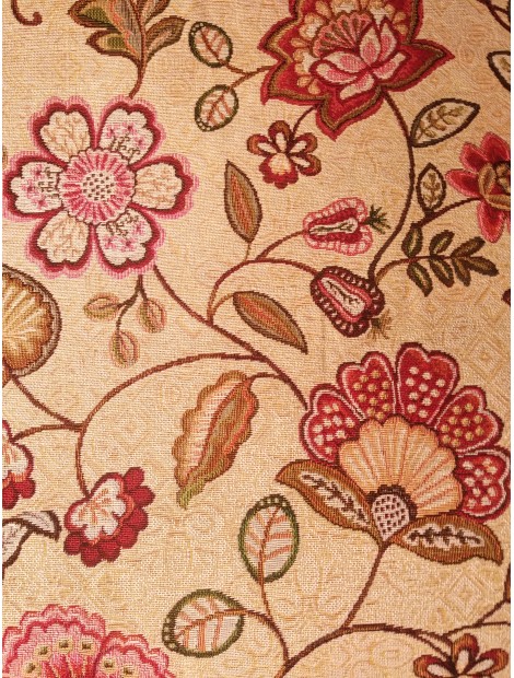Tela de tapiz gobelino floral