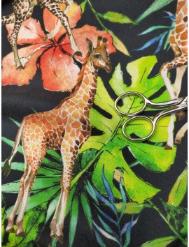 Crepé jirafas y hojas