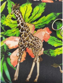 Crepé jirafas y hojas