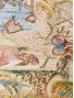 Tela de loneta algodón mapas antiguos Hisoania