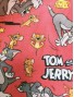 Tela de algodón Tom y Jerry fondo rojo
