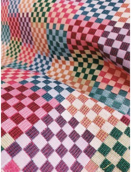 Tela tapiz Gobelino damero de colores