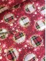 Tela de Loneta de Navidad, bolas cuadro escoces,  en 280cm