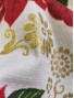 Mantel de Navidad pique flor de pascua adornos dorados