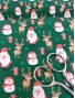 Tela de Algodón de Navidad Papa Noel y renos