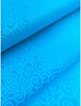 Retal Tela mantel damasco azul 1metro
